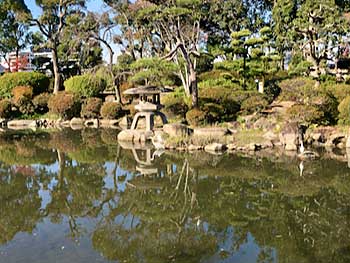 Garden on the grounds of Osaka Castle