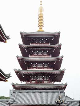 The five story Shinto Pagoda