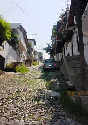 Puerto Vallerta cobblestone street