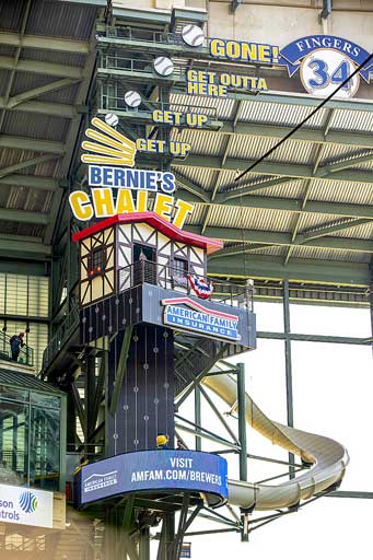 Milwaukee Brewers mascot slide