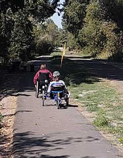 Wood River trail wheelchair users