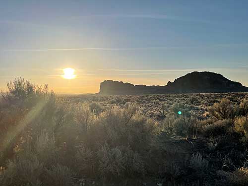 Fort Rock at sunset