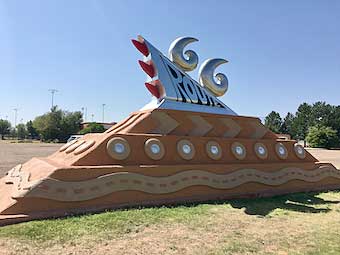 The Route 66 Monument in Tucumcari, New Mexico