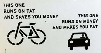 Car vs. bike poster