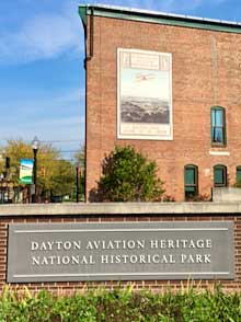 Dayton Aviation Heritage National Historical Park pays tribute to the Wright Brothers.
