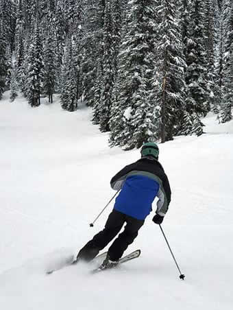 Skiing at Whitefish Mountain Resort, Montana
