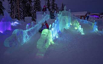 Dragon Slide ice sculpture, Fairbanks