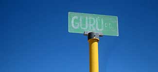Guru Road sign in Nevada