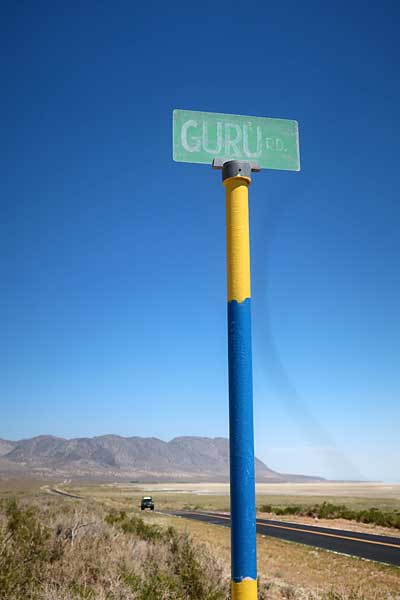 Nevada Guru Road sign