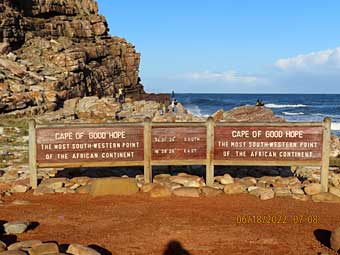 Cape of Good Hope signs