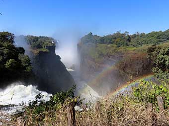 Victoria Falls double rainbow