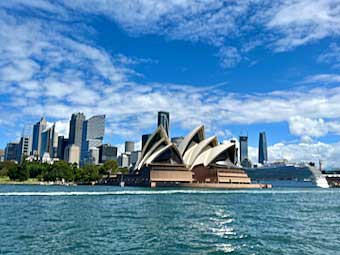 Sydney Opera House with city skyline