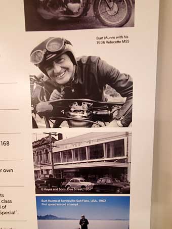 New Zealand Burt Munro motorcycle memoribilia