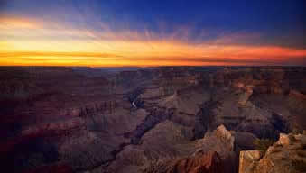 Sunrise view of the Grand Canyon
