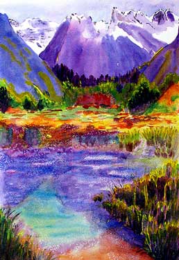 Colorado Mountains, painting by Mary Dale
