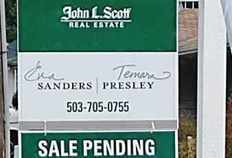 Sale pending sign