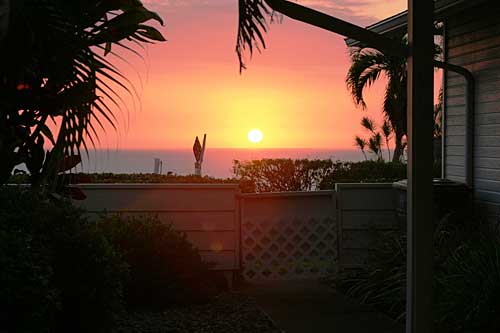 Sunset at Hawaii home