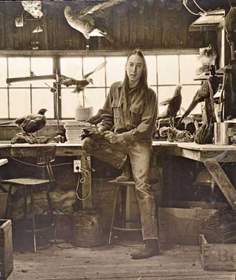 Avian sculptor Stefan Savides as a young man