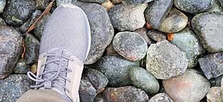 Walking on rocks