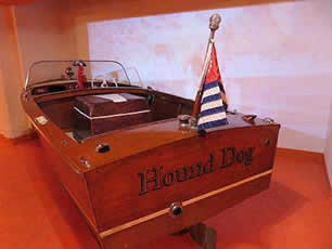 Palm Springs Modernism Museum Elvis boat Hound Dog