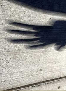 Annular eclipse hand shadow