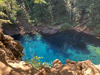 McKenzie River, Oregon, looking at the Blue Pool