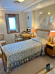 Queen Elizabeth II’s bedroom aboard the Royal Yacht Britannia