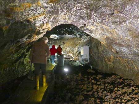 Lava Beds National Monument probing the interior of Mushpot Cave