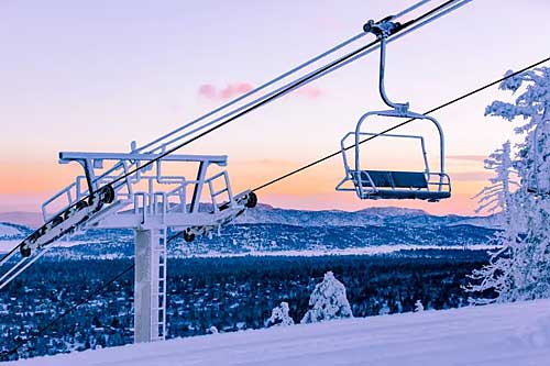 Ski area chair lift