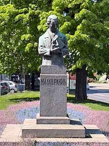 Belgrade, Sculpture of Rakić in Kalemegdan Park