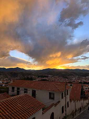 City of Sucre at sunset