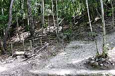 El Mirador Danta complex, base platform steps to second platform
