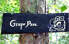 El Mirador Danta complex sign